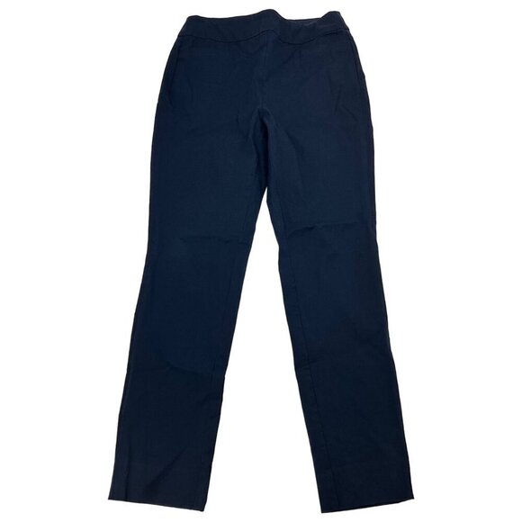 Soft Surroundings Pull On Slim Dress Pants Navy Womens Size Small Pockets - Picture 1 of 9